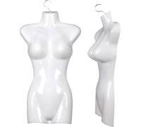 lot de 2 torses féminins - 72 cm de torse de femme en plastique - torse semi-plastique de couleur blanche - buste de mannequin - 2 pièces de corps de femme semi-plastique - mannequin figure - mannequi