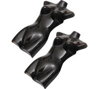 lot de 2 torses féminins, 72 cm de torse de femme en plastique, torse semi-plastique en couleur noir, buste de mannequin, corps de femme semi-plastique, mannequin figure, mannequin avec crochet