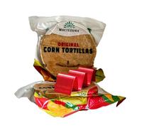 Lot de 2 tortillas de maïs créole authentiques au goût délicieux de maïs. Vegan, non gmo, non gluten. Support pour taco 19 x 3 x 4 cm (PLA).