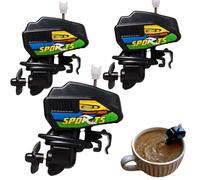 Lot de 2 touillettes à café en forme de moteur de bateau, agitateur à café à hélice de bateau, agitateur à café pour moteur de bateau, gadget de mélange de boisson fantaisie pour tasse et tasse