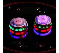 Lot de 2 toupies musicales magiques avec gyroscope et flash lumineux coloré