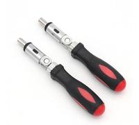 Lot de 2 tournevis à cliquet réversible, porte-embout à cliquet hexagonal de 6,35 mm, tournevis multifonction, outil de réparation réversible réglable à 180° pour bricolage, entretien de la maison