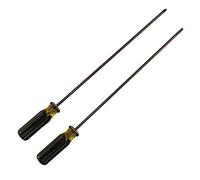 Lot de 2 tournevis cruciformes extra longs 300 mm PH et lame plate 5 mm pour machine à coudre, voiture, outil à main