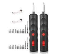 Lot de 2 tournevis électriques sans fil, rechargeables, antidérapants, durables et économes en énergie, économes en main-d'œuvre et outils d'entretien efficaces