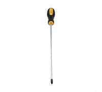 Lot de 2 tournevis extra longs de 30,5 cm, embouts magnétiques fendus et cruciformes, tige en acier au chrome vanadium avec poignée en caoutchouc pour les zones difficiles à atteindre, kit de 2 pièces
