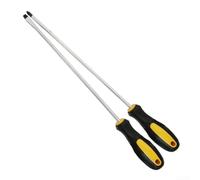 Lot de 2 tournevis extra longs de 30,5 cm, embouts magnétiques fendus et cruciformes, tige en acier au chrome vanadium avec poignée en caoutchouc pour les zones difficiles à atteindre, kit de 2 pièces