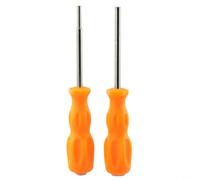 Lot de 2 tournevis Gamebit de sécurité 3,8 mm et 4,5 mm pour Nintendo NES SNES N64 SFC pour outil de réparation Gamecube, pilote en acier trempé avec manche orange