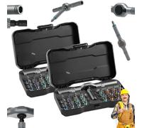 Lot de 2 tournevis magnétiques 24 en 1, outil multifonction à cliquet magnétique, portable pour montre mobile, vélo