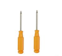 Lot de 2 tournevis Torx de sécurité pour T15 pour T30 - Embouts inviolables pour Xbox pour PS5 - Outils de réparation de matériel de jeu - Noir et jaune - 110 mm (T30)