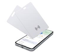 Lot de 2 trackers de portefeuille pour Android, carte de suivi intelligente sans fil rechargeable, carte de suivi de portefeuille fine compatible avec l'application Google Find My Device (Android