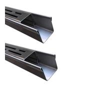 Lot de 2 tranchées de drainage en acier inoxydable avec grille - caniveau à encastrer(3.5x3cm)