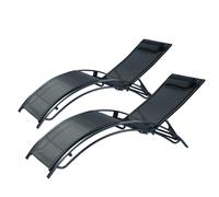 CONCEPT USINE | Lot Transat Cali Acier Noir | 81 cm | 2 Pièces | Qualité Premium | Design Épuré & Fonctionnel | Mobilier Contemporain Durable | Confort & Durabilité au Quotidien