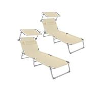 Lot de 2 transats CHLOE - beige