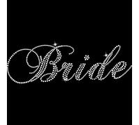 Lot de 2 transferts thermocollants en forme de cœur avec strass pour t-shirt - Décoration à paillettes - Blanc