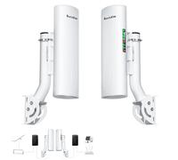 Lot de 2 transmissions sans Fil Longue portée Starlink Point à Point avec Support pour routeur Starlink Gen 3, rallonge Wi-FI Starlink, 5,8 GHz 3 km 1000 Mbps avec antenne à Gain élevé 18 dBi