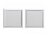 Lot de 2 trappes de visite métallique laquée blanche Semin - 300 mm x 300 mm - ouverture poussez-lâchez - murs et plafonds