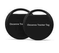 Lot de 2 traqueurs Bluetooth certifiés MFi - Airtag compatible avec Apple Find My - Localisateur GPS intelligent d'articles pour clés, portefeuille, sac, animaux de compagnie et bagages - Longue durée