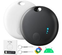 Lot de 2 traqueurs Bluetooth pour Android, localisateur d'articles avec l'application Google Find My Device, localisateur de clés et localisateur d'articles pour clés, Portefeuille, Sacs, Animaux