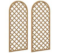 Lot De 2 Treillis Bois Pour Plantes Grimpantes H150 Cm Sapin Pré-Huilé