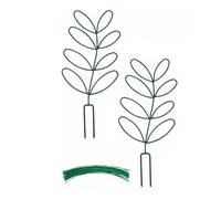 Lot de 2 treillis de jardin pour plantes grimpantes en fer avec attaches en forme de feuille pour plantes d'intérieur