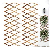 Lot de 2 treillis extensibles pour plantes grimpantes, treillis en bois pour plantes grimpantes, plantes murales, treillis extensibles pour chambre, jardin, terrasse, 180 x 30 cm