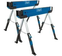 Lot de 2 Tréteaux de chantier en acier SCHEPPACH MWB600 - 820mm - 600kg par tréteau