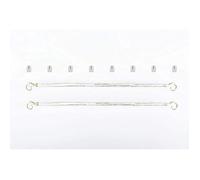 Lot de 2 tringles à rideaux extensibles 60 à 80 cm avec embout « crosse » - métal - Blanc/Or