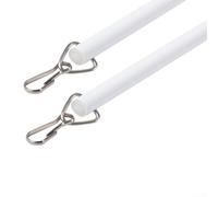 Lot de 2 tringles de commande pour stores vénitiens pour une ouverture et une fermeture sans couture de rideaux lourds (blanc)