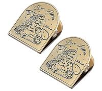 Lot de 2 trombones décoratifs en métal rétro pour journal, planificateur, notes, documents, reçus, administration, accessoires de bureau artistiques