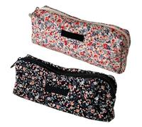 Lot De 2 Trousses À Crayons À Motifs Floraux, Trousses Pratiques, Sacs De Rangement De Papeterie, Sacs De Rangement Et D'Organisation, Sacs De Papeterie De Bureau