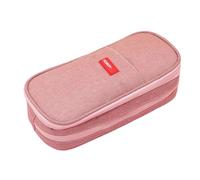 Lot de 2 trousses à crayons grande capacité pour bureau, université, école, grande capacité de rangement, rose, Couleur macaron de style japonais et coréen