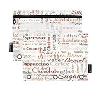 Lot de 2 trousses à crayons pour classeur à 3 anneaux, pochettes tendance avec fermeture éclair en vrac, porte-stylos avec fenêtre transparente pour école, classe, bureau, multicolore