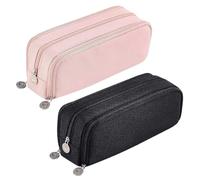 Lot De 2 Trousses À Crayons, Trousse Scolaire, Trousse À Crayons Pour Filles, Trousse À Crayons Cordon Noir, Trousse Multifonctionnelle.