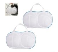 Lot de 2 trousses de lavage pour lingerie, pochette de protection en maille délicate avec fermeture éclair, H andle, sac de nettoyage en nylon, pour machine à laver, convient à la plupart des tailles