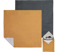 Lot De 2 Trousses De Maquillage Autocollantes En Tissu Magique - 55 X 55 Cm - Anti-Rayures - Pour Appareil Photo - Pochette De Maquillage Ouverte À Plat Pour Voyage, Noir + Kaki.
