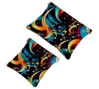 Lot de 2 trousses de maquillage de poche avec 188 notes artistiques pour sacs à main, trousse de maquillage étanche, pochette de maquillage, portable sans fermeture éclair, Multicolore 10., A