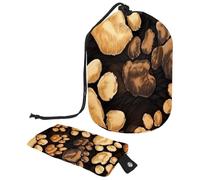 Lot de 2 trousses de maquillage de voyage de grande capacité, douces, imperméables, portables avec cordon de serrage, pour les amoureux des chiens, Fun Dog Lovers Crew,