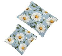 Lot de 2 trousses de maquillage esthétiques à 320 poches pour sacs à main, trousse de maquillage étanche, trousse de maquillage portable, sans fermeture éclair, Multicolore 01., A：7.1x5.8in/18x14.8cm