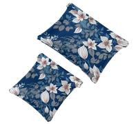 Lot de 2 trousses de maquillage esthétiques avec 320 poches pour sacs à main, trousse de maquillage étanche, trousse de maquillage portable, sans fermeture éclair, Multicolore 01., A：7.1x5.8in