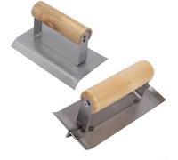 Lot de 2 truelles d'angle en acier inoxydable pour une finition précise du ciment et des bordures