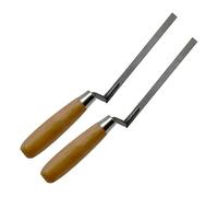 Lot de 2 truelles de pointage avec poignée en bois pour mortier, brique, coulis, plâtrage