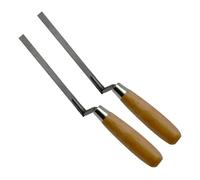 Lot de 2 truelles de pointage avec poignée en bois pour mortier de brique, coulis, calfeutrage, béton