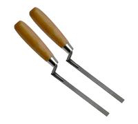 Lot de 2 truelles de pointage professionnelles avec poignée en bois pour mortier