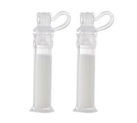 Lot de 2 tubes collecteurs de colostrum en silicone souple, sûrs et faciles à utiliser, solution de stockage du lait maternel pour l'allaitement, les mamans, matériaux pour mères allaitantes