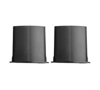 Lot de 2 tubes d'aération inversés pour caisson de basses, conduits d'air en plastique ABS pour réparation et optimisation du son, noir (elliptique)