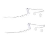 Lot de 2 tubes de bobine acoustique de rechange universels transparents pour talkie-walkie, oreillette à tube acoustique, police, oreillette d'écoute uniquement
