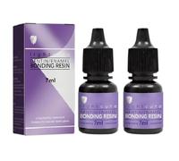 Lot de 2 tubes de colle dentaire UV 14 ml | Colle professionnelle pour bijoux dentaires et strass | Décoration dentaire | Durcissement immédiat | Adhérence longue durée | Idéal pour les fêtes