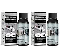 Lot de 2 tubes de colle isolante liquide pour isolation électrique - 50 ml - Noir
