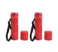 Lot de 2 tubes de rangement en ABS étanche à l'eau avec sangle et chaîne pour atelier, garage, bricolage 35,6 cm