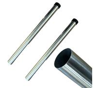Lot de 2 tubes d'extension de rechange en acier inoxydable compatibles avec les pièces d'aspirateur Karcher NT 25/1 - Tubes d'aspiration en métal de 32 mm de diamètre pour série NT DN40